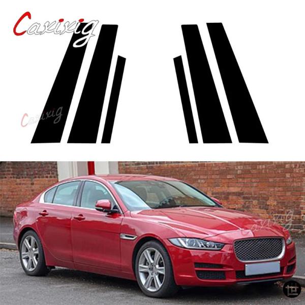 車用ピラーポスト ドアウィンドウトリムカバーキット ジャガー XF X260 XE X760 201...