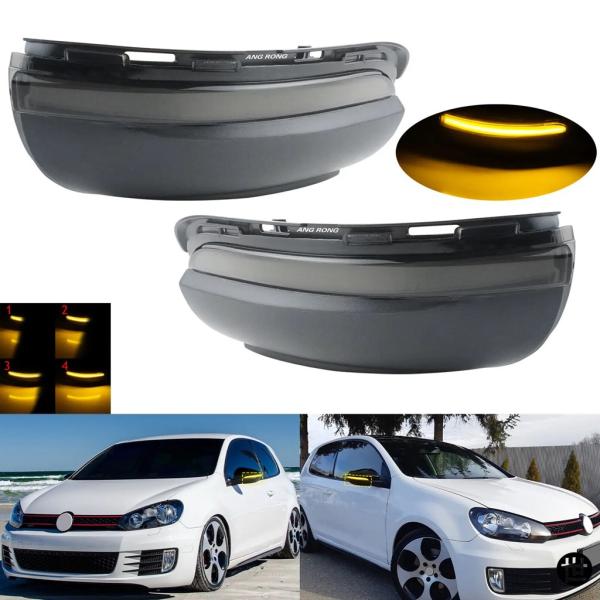 L+R ダイナミック LED ウィングミラー ウィンカー インジケーターライト VW ゴルフ 6 M...