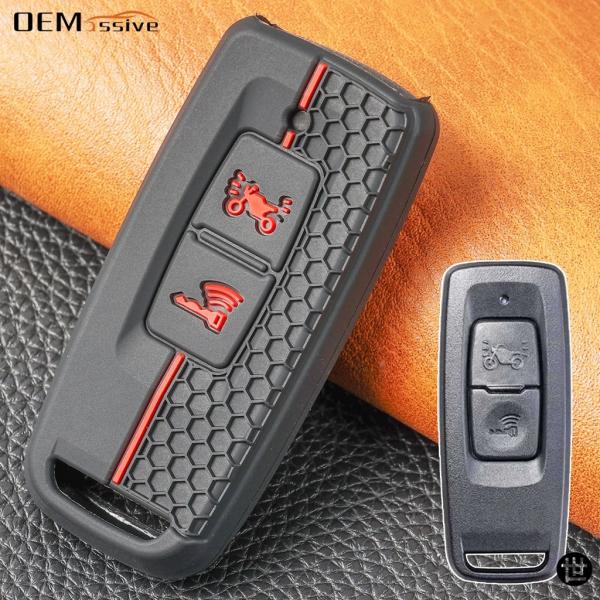 2ボタンシリコンキーリングケースカバーシェルホルダー ホンダADV 350 PCX 125 PCX1...