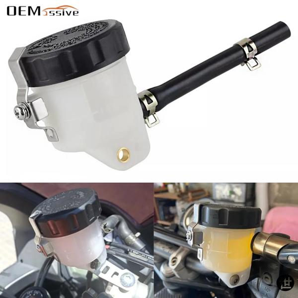 バイク用フロントブレーキフルードリザーバータンク オイルカップ クラッチフルードボトル オイルチュー...