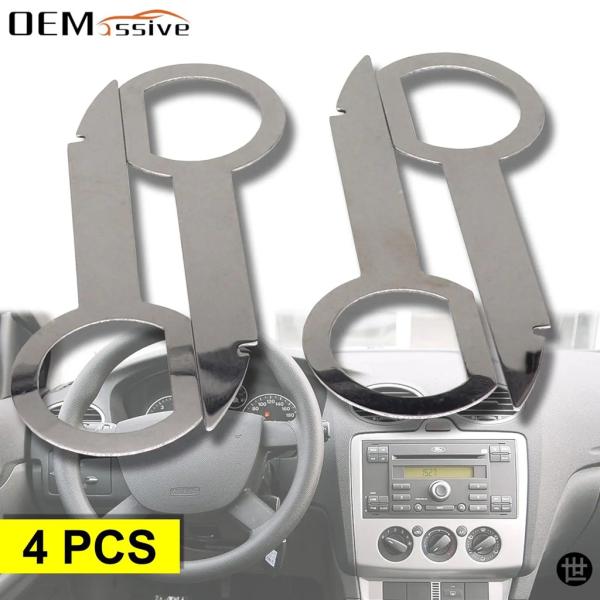 4個入り ラジオステレオ取り外しエクストラクター キーリリースピン ヘッドユニットオーディオ取り付け...