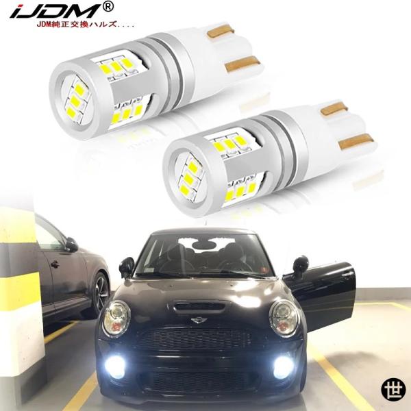 IJDM ホワイト W5W LED ライト CANBUS 12V-32V 168 T10 LED B...