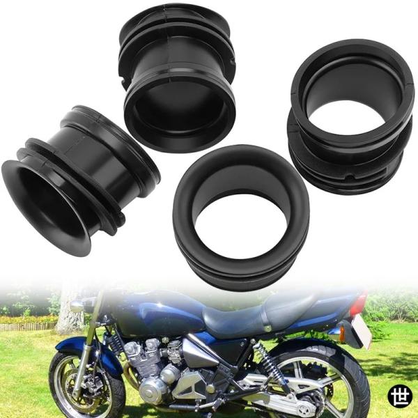 4個入り バイク用キャブレタージョイント エアクリーナー インテークエアボックス ラバーブーツ カワ...