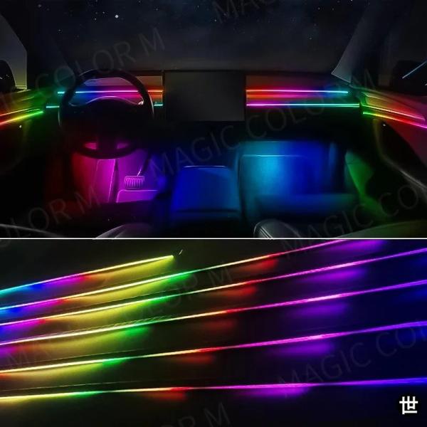 VGETTING 車用アンビエントライト 140CM/55.1インチ シンフォニーLED 6イン1 ...