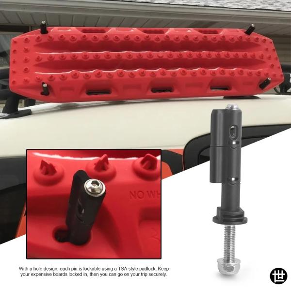 MAXTRAX MKII リカバリー/トラクションボード用取り付けピン 防止ロック付き安全取り付けピ...