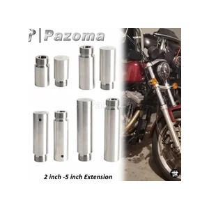 バイク用フォークチューブ延長 2-5インチ フロントフォークエクステンダー ハーレー ダイナ ワイド...