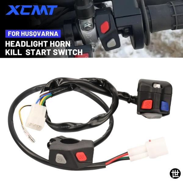 バイク用電動フレームアウトスターターストップホーンキルスイッチハイローライトスイッチボタン ハスクバ...