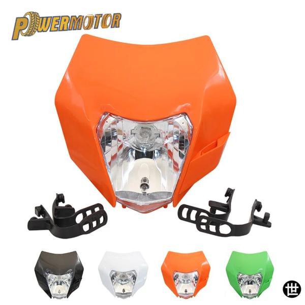 スーパーモト KTM用ヘッドライトプレート 汎用バイクヘッドランプ SXF EXC XCF SMR ...