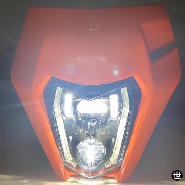 KTM LEDヘッドライト EXC エンデューロ バイクヘッドランプ SX XC XCF SXF S...