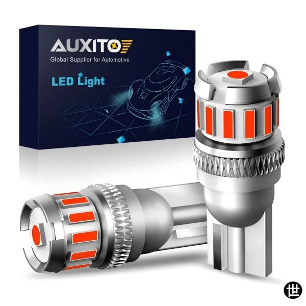 AUXITO 2個 T10 W5W LED レッド CANバス電球 194 168 5W5 5W 1...