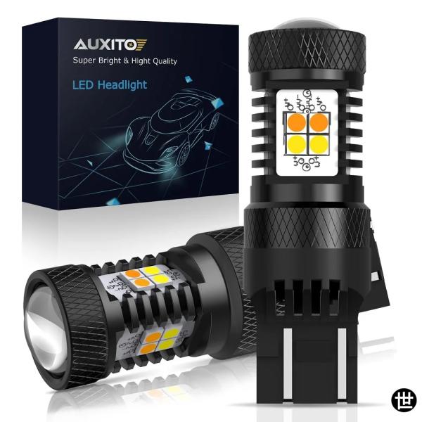 AUXITO 2個 T20 W21/5W 7443 LED T25 3157 P27W LED CA...