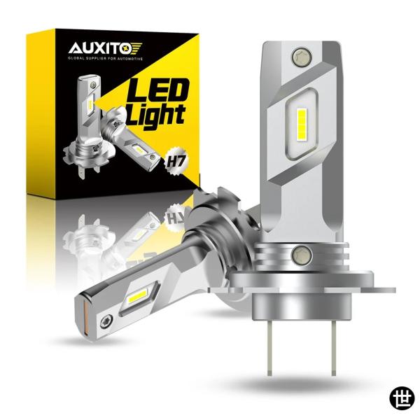 AUXITO ファンレス H7 LED電球 2個 1:1 ミニサイズ ヘッドランプ ワイヤレス CS...