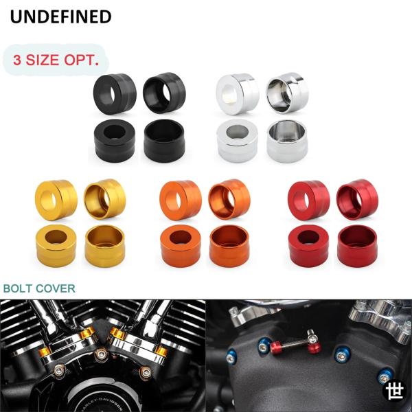 3/8インチ バイク用ボルトヘッドキャップ スクリュートッパーカバーガード 10個 ハーレー ツーリ...