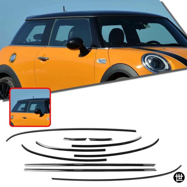 外装ウィンドウトリムシールストリップドアデコレーションモールディンググロスブラックスタイリングウェザ...