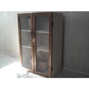 収納家具 キャビネット 観音開き 木製 扉付 収納棚 ハンドメイド