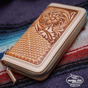 栃木レザー ヌメ革 サドルレザー ラウンドファスナー 長財布 レザー