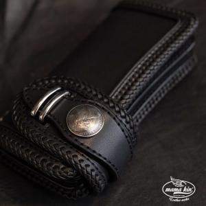 DEEP ZONE ディープゾーン ライダーズウォレット#51228 背鰐クロス大