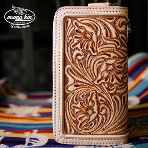 バイカーズウォレット 長財布 カービングウォレット ラウンド