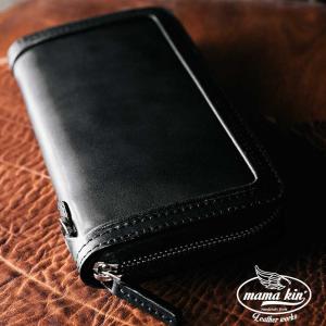 栃木レザー ヌメ革 サドルレザー ラウンドファスナー 長財布 レザー