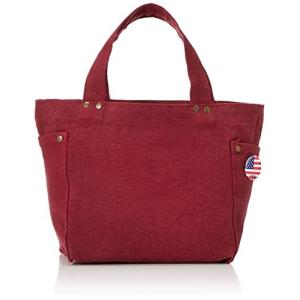 トートバッグ レッド エフスタイル ランチバッグ 国旗缶バッジ付帆布製