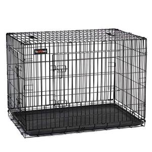 FEANDREA 犬ケージ 中大型犬用 122x74.5x80.5cm 室内外兼用 ケージ 折り畳み式 持ち手付き 移動便利 トレー付き PPD48H
