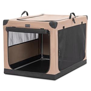 Petsfit 犬用ソフト 犬 クレート 中型犬 小型犬 猫 ペットハウス ペットケージ ペットキャリー折りたたみ式 ドライブ お出かけ 持ち手付き 軽量