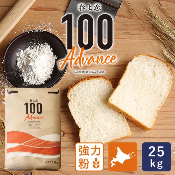 春よ恋100Advance 25kg 強力粉 北海道産パン用小麦粉 北海道産小麦粉 国産小麦粉 業務...