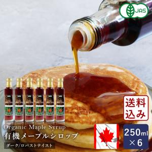 オーガニックメープルシロップ ダーク/ロバストテイスト 250ml×6 シロップ 有機JAS カナダ 送料無料【沖縄は別途追加送料必要】