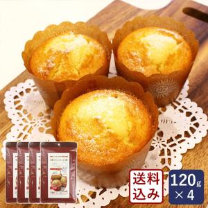 淡路製粉 米粉マフィンミックス粉 120g×4 ミックス粉 グルテンフリー 小麦粉不使用【ゆうパケット／送料無料】