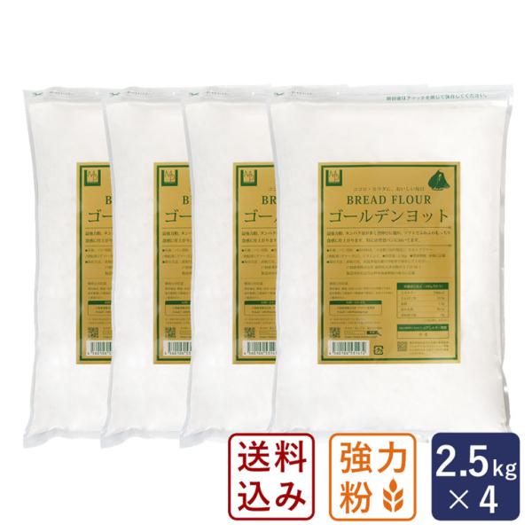 送料込み 最強力粉 ゴールデンヨット 2.5kg×4（10kg） パン用小麦粉 送料無料 4袋セット...
