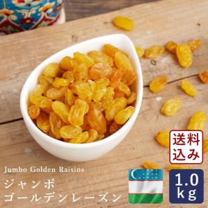 ウズベキスタン産 ジャンボゴールデンレーズン 1kg【宅急便コンパクト／送料無料】ドライフルーツ 干しぶどう ノンオイル｜mamapan