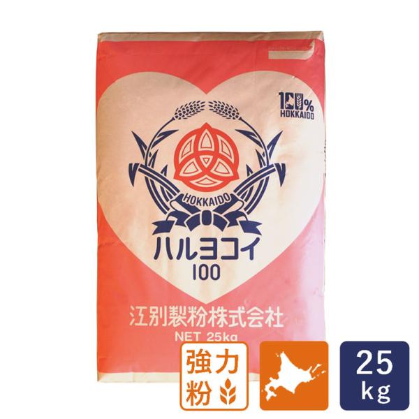 江別製粉 ハルヨコイ100 25kg 強力粉 春よ恋100％ 北海道産パン用小麦粉 業務用バルク商品...