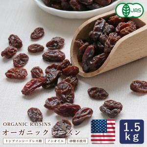 ママパン 有機サンバレーレーズン 1.5kg 有機JAS アメリカ産 トンプソンシードレス種 ノンオイル オーガニック ドライフルーツ カリフォルニアレーズン