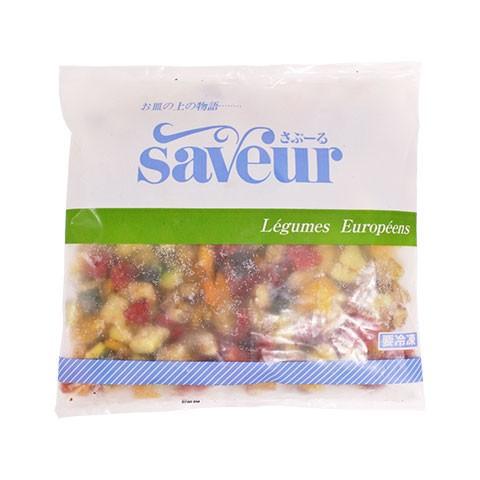 春雪さぶーる スパニッシュグリル野菜ミックス 500g（ズッキーニ、ナス、黄ピーマン、赤ピーマン）冷...