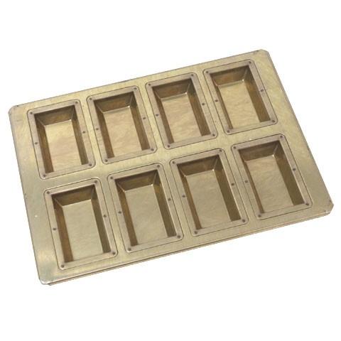 MS シリコン加工 黄金色 フィナンシェ天板 8個用 型 お菓子型 フィナンシェ型 日本製 お菓子作...