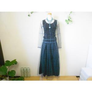 美品yoshie inabaノースリーブワンピース ヨシエイナバ yoshie inaba パイル地 ノースリーブ ワンピース