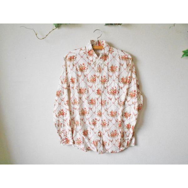 2012年 男女兼用 カールヘルム KARLHELMUT 花柄 プリント 長袖 ボタンダウン シャツ...