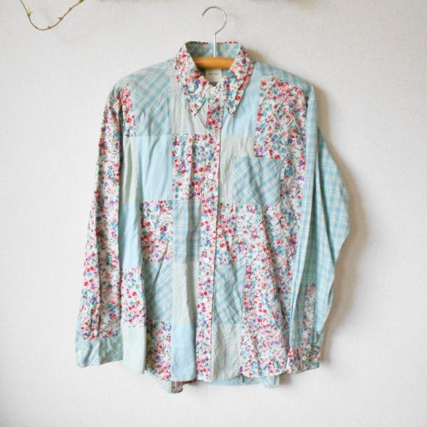 男女兼用 カールヘルム KARLHELMUT パッチワーク 使用 お洒落 な ボタンダウン シャツ ...