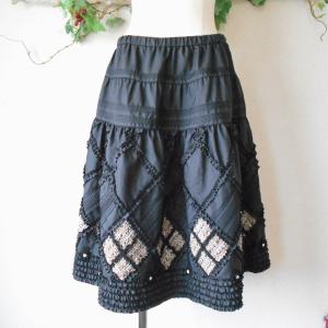 美品INGEBORGリボンモチーフ ブラックベルベットノーカラージャケット 美品INGEBORGリボンモチーフ ブラックベルベットノーカラージャケット