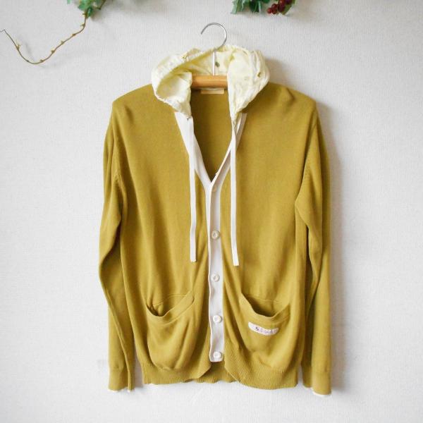 男女兼用 カールヘルム KARL HELMUT 刺繍 入り フード 付き コットン 100% ニット...