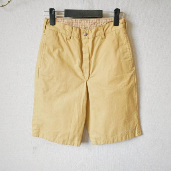 男女兼用 カールヘルム KARL HELMUT クリーム × チェック リバーシブル ハーフ パンツ...