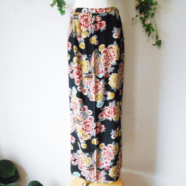 美品 グラムディ GLAMDY 和柄 プリント の お洒落 な ロング スカート 日本製 2