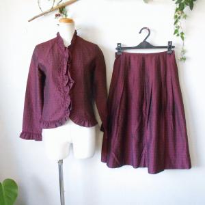 ジュンアシダのセミフォーマルのセット　美品（シルク混の膨れ織り）　送料無料‼️ ジュンアシダのセミフォーマルのセット 美品（シルク混の膨れ織り