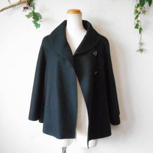 萌　MOYURU アシンメトリー　異素材　コート　ウール混　センソユニコ mamapocket4976_20231206-10