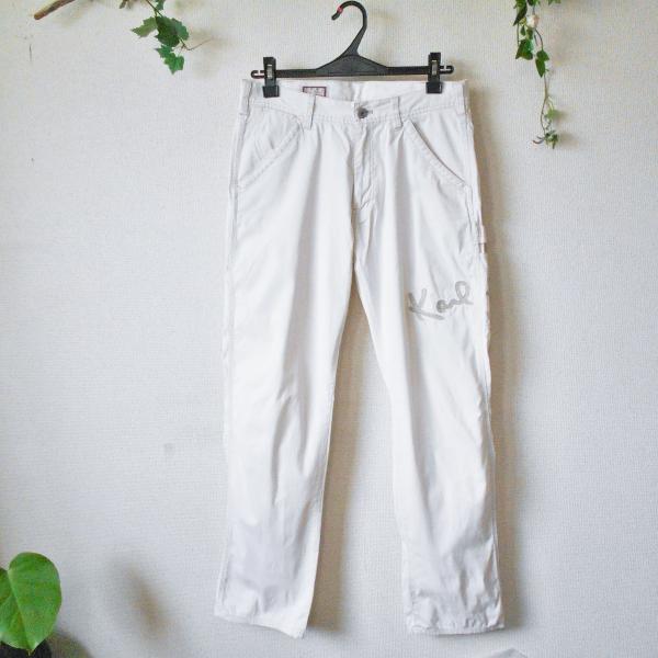 男女兼用 カールヘルム Karl Helmut ロゴ 刺繍 入り ペインターズ パンツ L