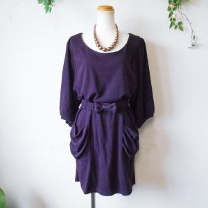 インゲボルグ INGEBORG ウサギ柄 七分袖 ミモレ丈 フレアワンピース