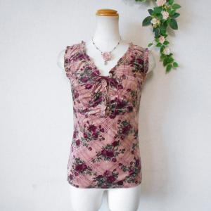 L'EST ROSE（レストローズ） LEST ROSE 花柄 ベロア チュニック