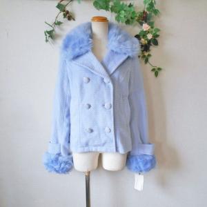 BALMAIN（バルマン） 美品 ブルー フォックス ファー 使用 レディース