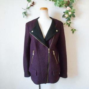 ZARA（ザラ） フェイクムートン ライダースジャケット 長袖 無地 裏