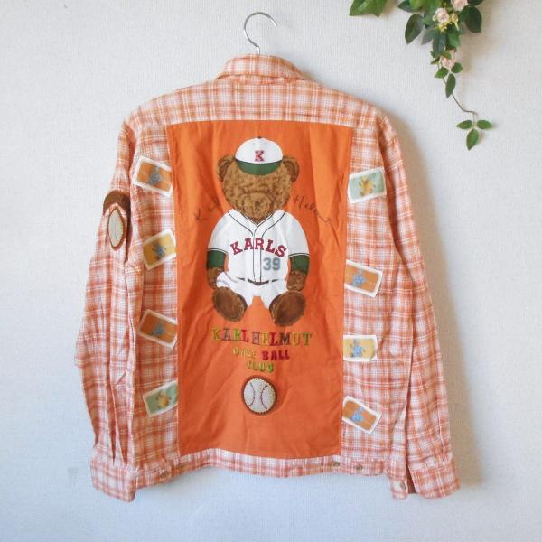 男女兼用 カールヘルム KARL HELMUT 春 夏 ベースボール クマさん プリント ワッペン ...